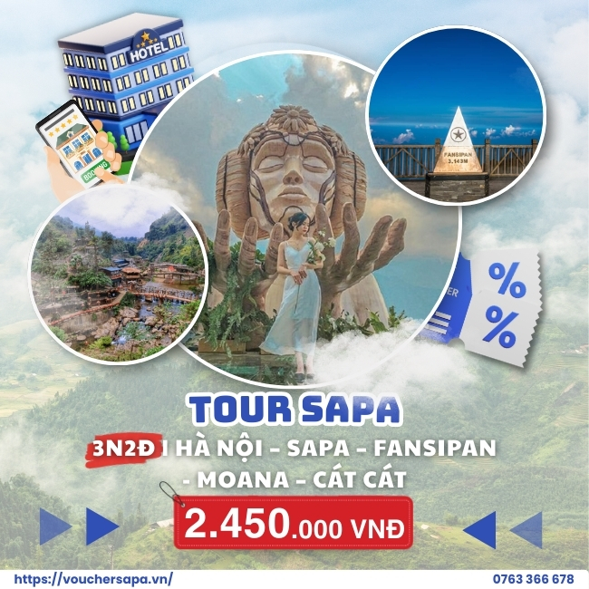 Tour Sapa 3N2Đ | Hà Nội - Sapa - Fansipan - Moana - Cát Cát 1 Tour Sapa 3N2Đ | Hà Nội - Sapa - Fansipan - Moana - Cát Cát
