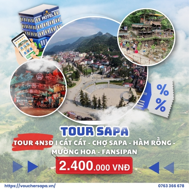 Tour 4N3Đ | Cát Cát - Chợ Sapa - Hàm Rồng - Mường Hoa - Fansipan 1 Tour 4N3Đ | Cát Cát - Chợ Sapa - Hàm Rồng - Mường Hoa - Fansipan