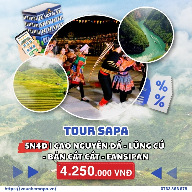 Tour Sapa 5N4Đ | Cao Nguyên Đá - Lũng Cú - Bản Cát Cát - Fansipan